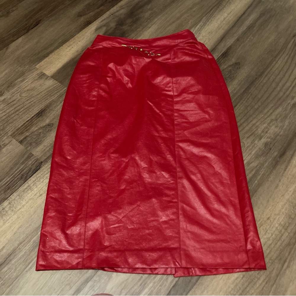 Vintage 1980’s City Girl pencil skirt- RED